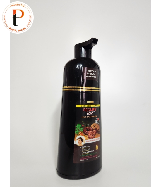 Gội phủ bạc RedLife, chăm sóc dưỡng ẩm, không dính da đầu (Nâu Hạt Dẻ)