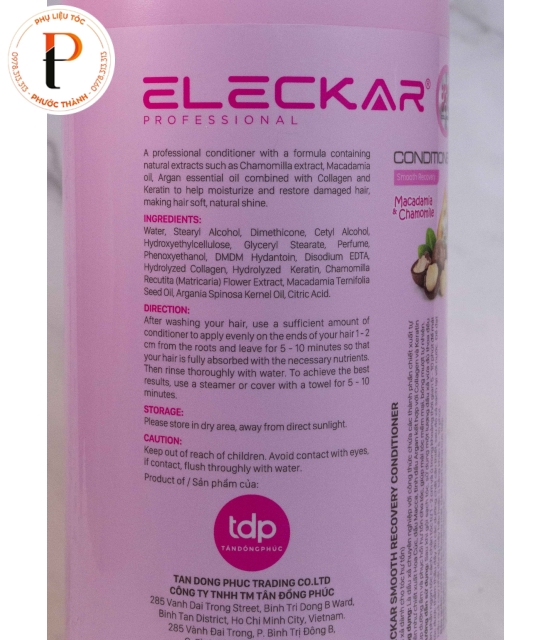 Dầu xả Eleckar PROFESSIONAL