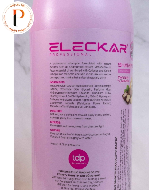 Dầu gội Eleckar SMOOTH RECOVERY